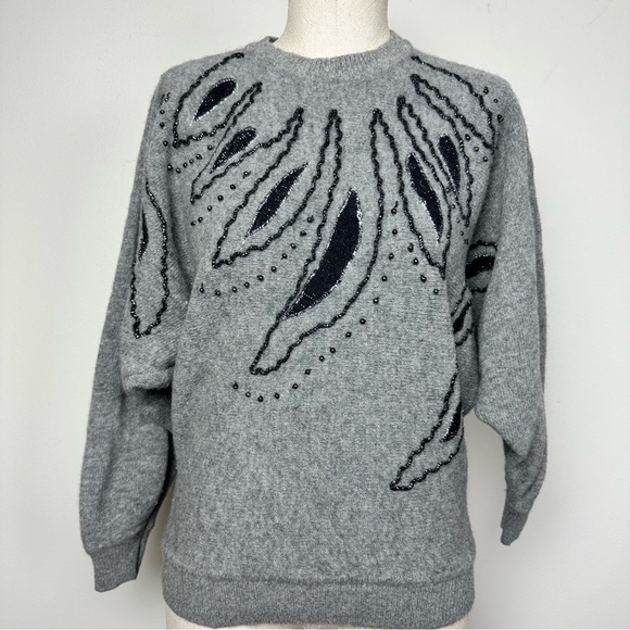 Vintage Embellished Batwing Sweater - Picture 2 of 14